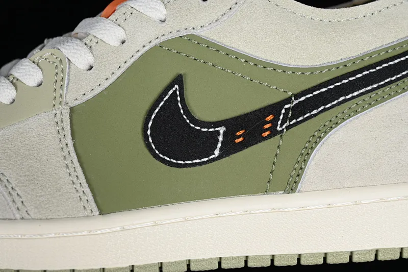 All categories Air Jordan Jordan series basketball shoes Air Jordan 1 Low Z version Air Jordan 1 Low Craft SE "Light Olive" AJ1 Joe 1 military deconstruction style low-top cultural casual sneakers FD6819-300